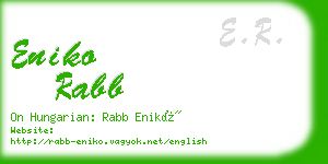 eniko rabb business card